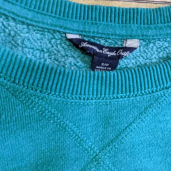 America Eagle Teal Crewneck Sweatshirt - Picture 4 of 5